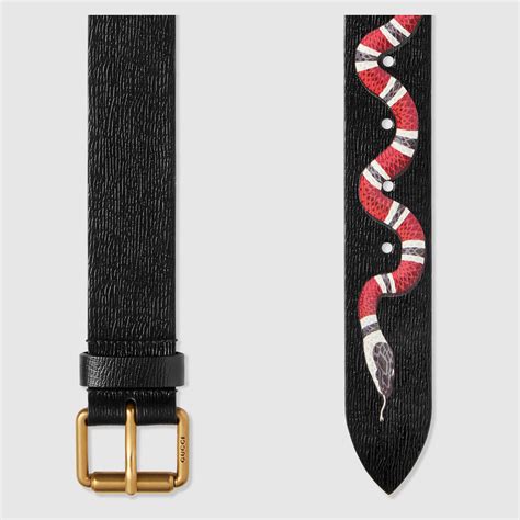 gucci leather belt with kingsnake on|Gucci belt silver buckle men's.